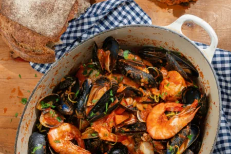 A kimchi seafood pot that keeps guests coming back